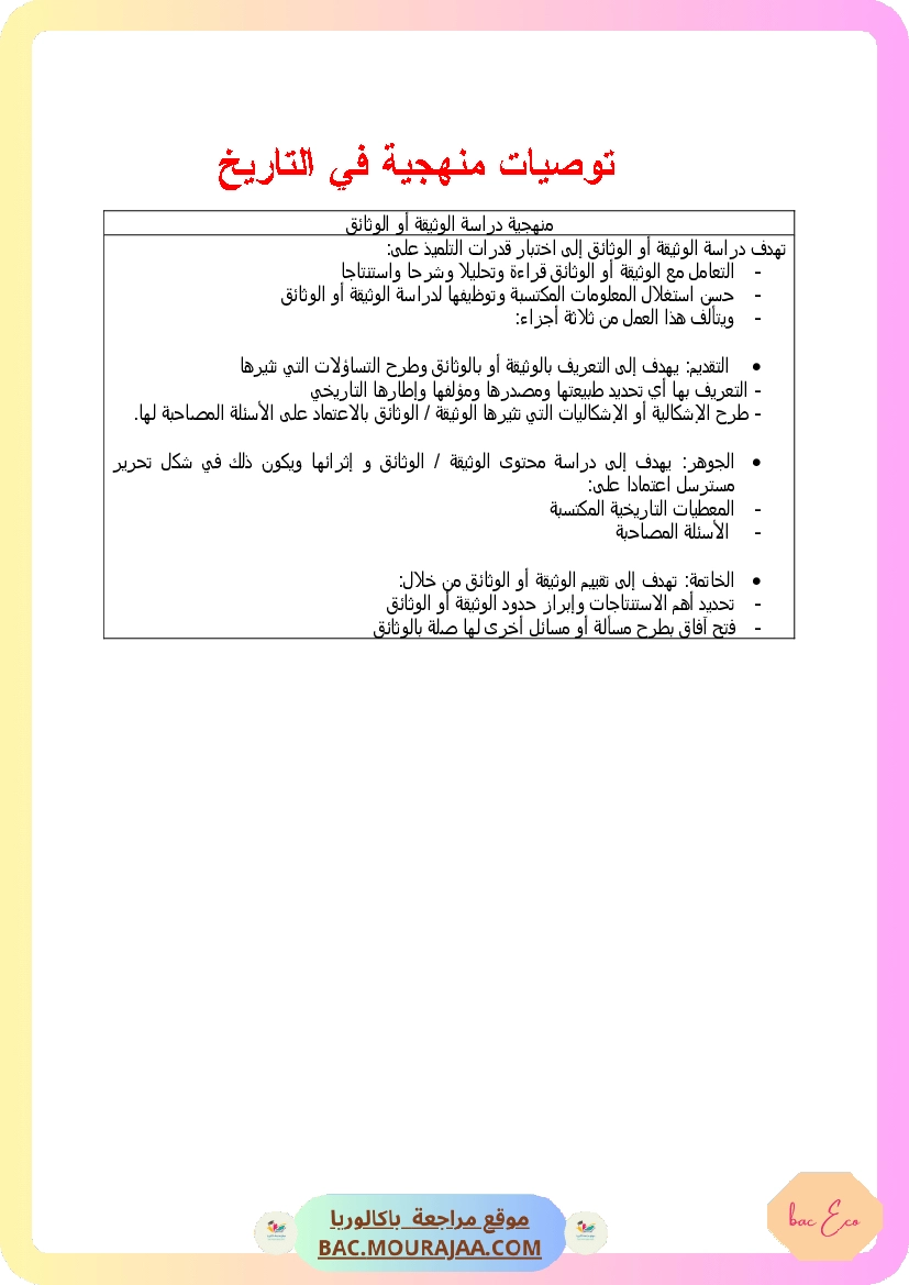 Corrigé principale hist-geo Bac 2012 – Section eco
